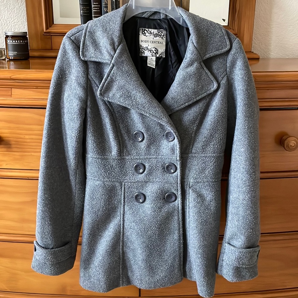 Gray Double Breasted Coat